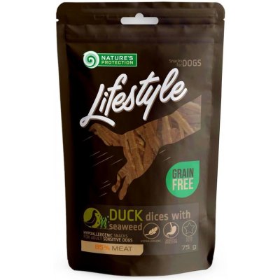 Natures Protection Lifestyle dog soft duck dices with seaweed 75 g – Zbozi.Blesk.cz