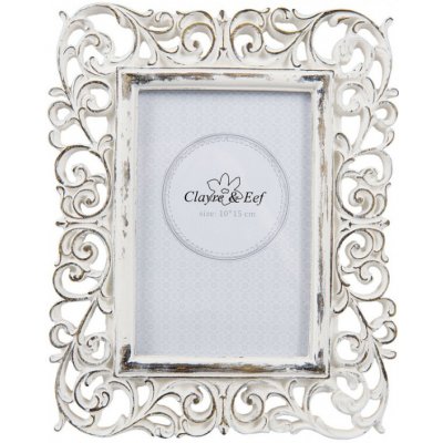 Fotorámeček bílý s patinou – 10x15 cm – Sleviste.cz