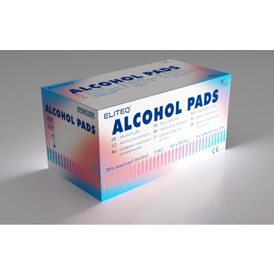 ELITEQ Alcohol Pads ELITEQ-dezinf.čtverečky 100 ks – Zboží Dáma