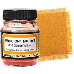 Prášková barva Jacquard Procion MX na bavlnu a len 19g odstín Zlatá žlutá