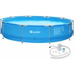 Tectake 402896 s ocelovou konstrukcí a filtračním čerpadlem 360 x 76 cm fuchsiová – Zboží Dáma