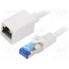 síťový kabel Logilink CQX051S Prodlužka RJ45, S/FTP, 6a, Cu, LSZH, 2m, bílý