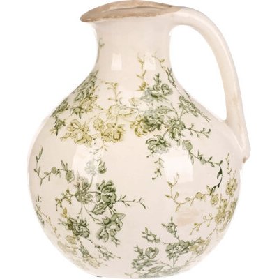 Váza keramická retro džbánek 20 x 19 x 23 cm zelený – Hledejceny.cz