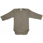 Dětské body z merino vlny bavlny a hedvábí Cosilana s dlouhým rukávem krémové – Hledejceny.cz