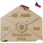 Dekorace z Řečice Dárková dřevěná obálka na peníze♥️ k narozeninám – Sleviste.cz