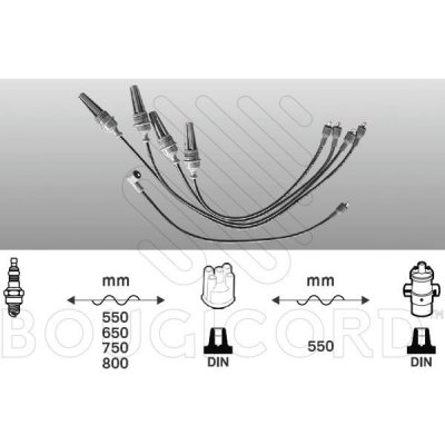 Zapalovací kabely PEUGEOT 205 1.4 58kW – Zboží Mobilmania