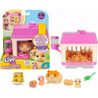 LITTLE LIVE PETS Mama Surprise Křeček s dětmi mini křeček – Zboží Dáma