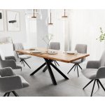 DELIFE Edge 160 x 90 akácie přírodní tenká podnož černá Live-Edge – Zbozi.Blesk.cz
