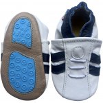 Carozoo kožené capáčky s gumovou podrážkou bílé – Zboží Mobilmania