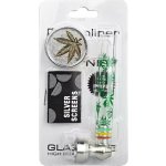 D&K Skleněná fajfka s drtičkou a sítky Set 3ks mix motivů 1ks – Sleviste.cz