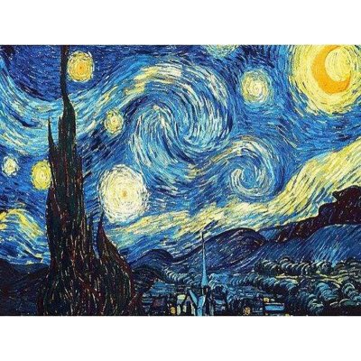 Figured ART Diamantové malování VAN GOGH HVĚZDNÁ NOC na rámu 40 x 50 cm – Hledejceny.cz