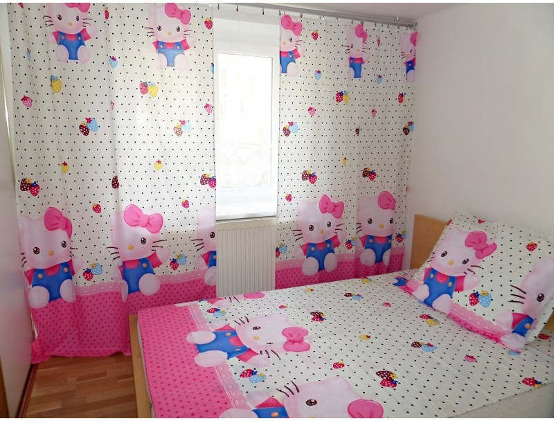 Dětské závěsy z bavlny 140×215cm Hello Kitty. od 430 Kč - Heureka.cz