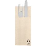 Gastro obaly BIO ubrousek hnědý DOUBLE POINT složený do kapsy na příbory 33x40cm 1400ks – Hledejceny.cz