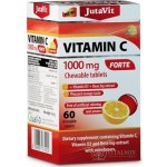 Jutavit Vitamín C 1000 mg Forte + vitamín D3 + extrakt ze šípků pomerančová příchuť 60 žvýkacích tablet – Hledejceny.cz