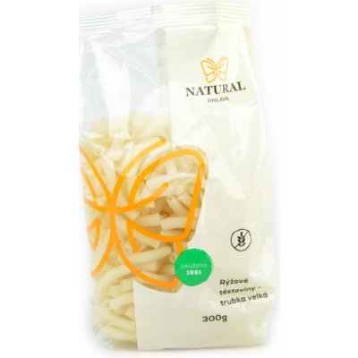 Natural Jihlava Rýžové těstoviny bez lepku trubky velké 300 g – Zbozi.Blesk.cz