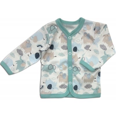 Kojenecký kabátek Duhový sloník mátová – Zboží Dáma