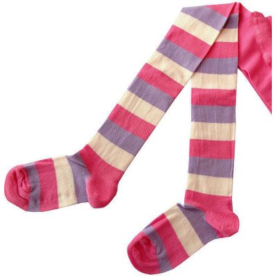 Design Socks Dětské punčocháče Růžové pruhy