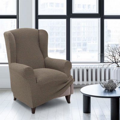 Nueva Textura strečový potah na křeslo ušák Harmonia oříškový 70 - 100 cm – Zboží Mobilmania