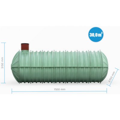 Swimer Podzemní laminátová nádrž na vodu WATER TANK Horizontal-Line LA 8 000 l – Sleviste.cz