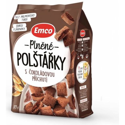 Emco Plněné polštářky s čokoládovou příchutí 175 g – Zboží Dáma