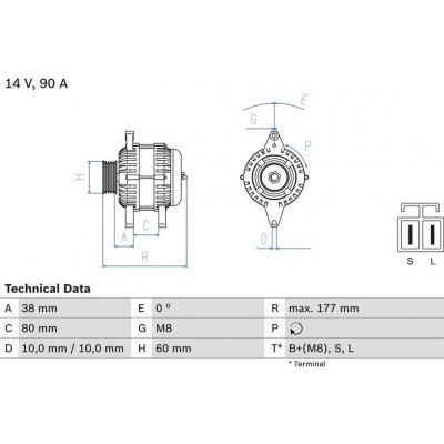 BOSCH 0 986 049 800 generátor (0986049800)