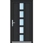 OknaDvereNaMiru.cz Vchodové plastové dveře SLOUPKOVÉ Lili antracit 110 x 220 cm – Hledejceny.cz