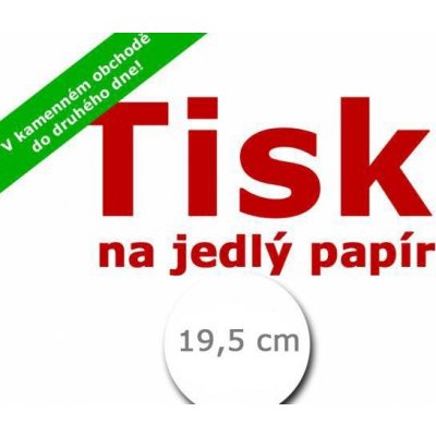 Tisk na jedlý papír kruh průměr 19,5cm Apolo77 – Hledejceny.cz