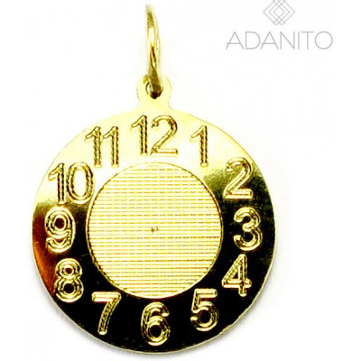Adanito BRP0905G Zlatý přívěsek křtící hodiny