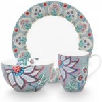 Pip Studio Flower Festival snídaňová sada modrá 3 ks – Sleviste.cz