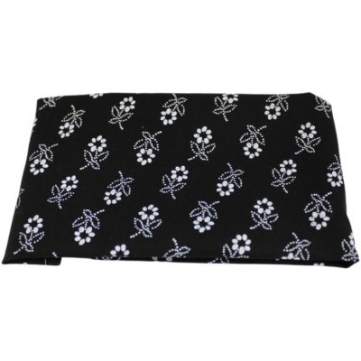 Klukovna kapesníček do saka s bílými kytičkami černý – Zbozi.Blesk.cz