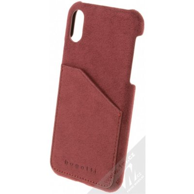 Pouzdro Bugatti Londra Ultrasuede Snap Case ze semiše Apple iPhone X malinově červené raspberry red – Zbozi.Blesk.cz