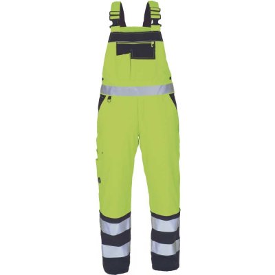 CERVA KNOXFIELD HVPS Zateplené HI-VIS pracovní zimní kalhoty s laclem žlutá – Zboží Mobilmania