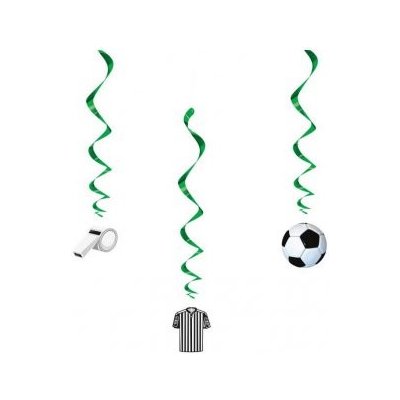Unique Serpentýny papírové závěsné 3D fotbal 66cm 3ks – Zboží Dáma
