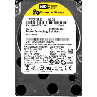 WD 450GB, 2,5", SAS/600, 10000RPM, 32MB, WD4501BKHG – Hledejceny.cz