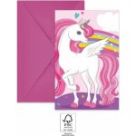 Procos Jednorožec duhový Pozvánky na party s obálkami – Zboží Dáma