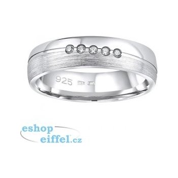 SILVEGO Snubní stříbrný prsten Presley pro ženy QRZLP012W