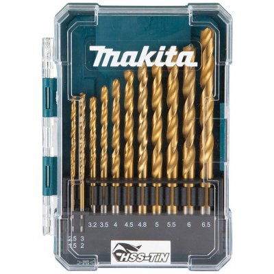 Makita D-72855 sada vrtáků do kovu HSS-TiN 1,5-6,5mm (po 0,5), 13ks