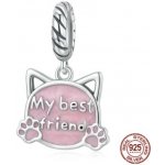 Prosperk Korálek stříbrný na náramek My best friend S2061 – Zboží Dáma