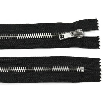Kovový zip no.5 nerozepínací 18cm černý (stříbrné zoubky) RVM6 – Hledejceny.cz