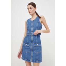 Tommy Jeans Džínové šaty Aline Ls Dress Ah5032 Ext DW0DW17542 Modrá