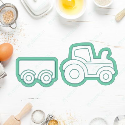 Vykrajovátko Traktor s přívěsem – Hledejceny.cz