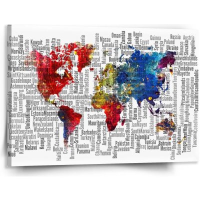 Sablio Obraz Jména států - 150x110 cm – Hledejceny.cz