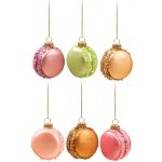 Sada 6 skleněných ozdob 27 cm, Makronky, Palais Royal – Hledejceny.cz