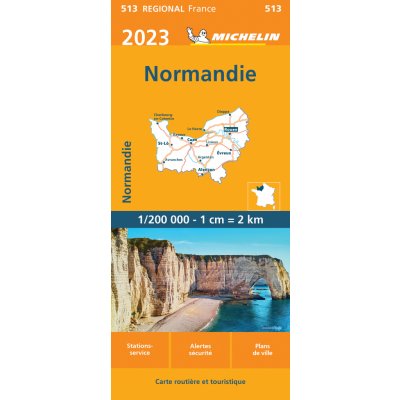 Michelin vydavatelství mapa Normandy (Normandie) 1:200 t. – Sleviste.cz