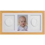 Tiny Memories Sada na otisky nožiček či ručiček, trojrámek - dárková sada pro miminko - přírodní – Zboží Mobilmania