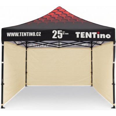 TENTino STEEL HEXAGON 3x3m 2A - KRÉMOVÁ, konstrukce + střecha TENTino + 2x boční strana – Hledejceny.cz