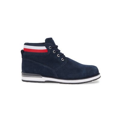 Tommy Hilfiger kotníková obuv Outdoor Hilfiger Suede Boot tmavomodrá – Zboží Mobilmania