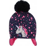 RDX zimní čepice na uši s bambulí Jednorožec modrá – Zboží Dáma