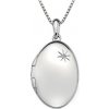 Náhrdelník Hot Diamonds Stříbrný Memoirs Oval Locket DP493