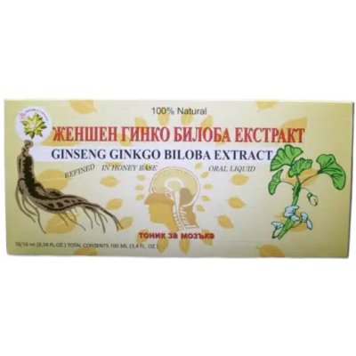 Harbin Yekong Ženšenový extrakt s ginkgem biloba 10 x 10 ml – Hledejceny.cz